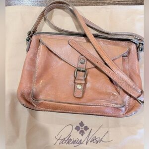 Patricia Nash Tan Leather Envelope Flap Crossbody